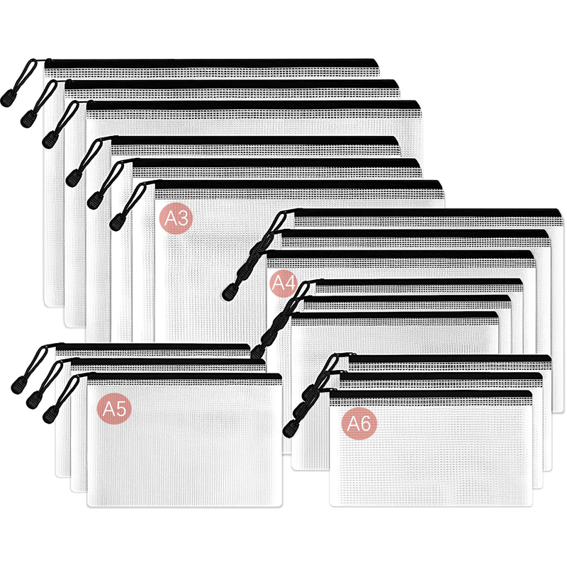 File Folder Hanging - Netz-Reißverschluss-Aufbewahrungstasche, Dokumententasche, wasserdichte Aktentasche, Ordner, Schul-