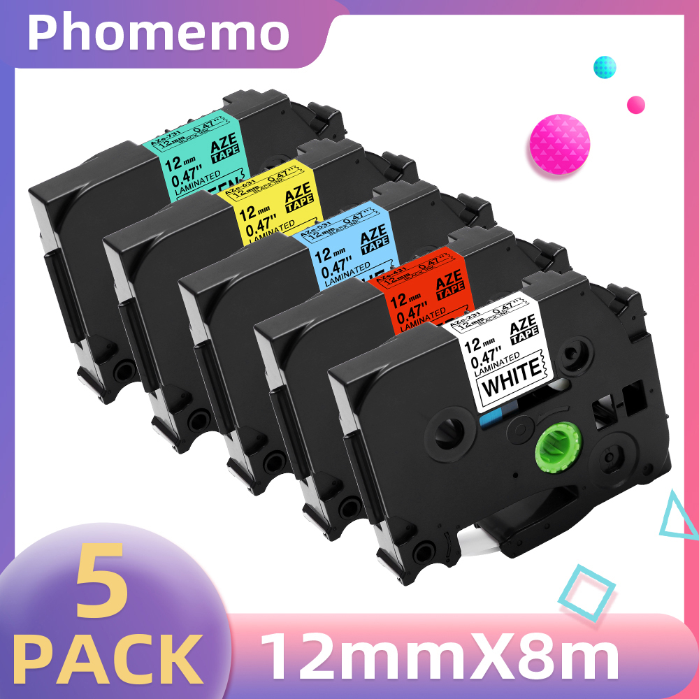 Label Printer Tape - 5 Stück Etikettenband für P3100 E1000