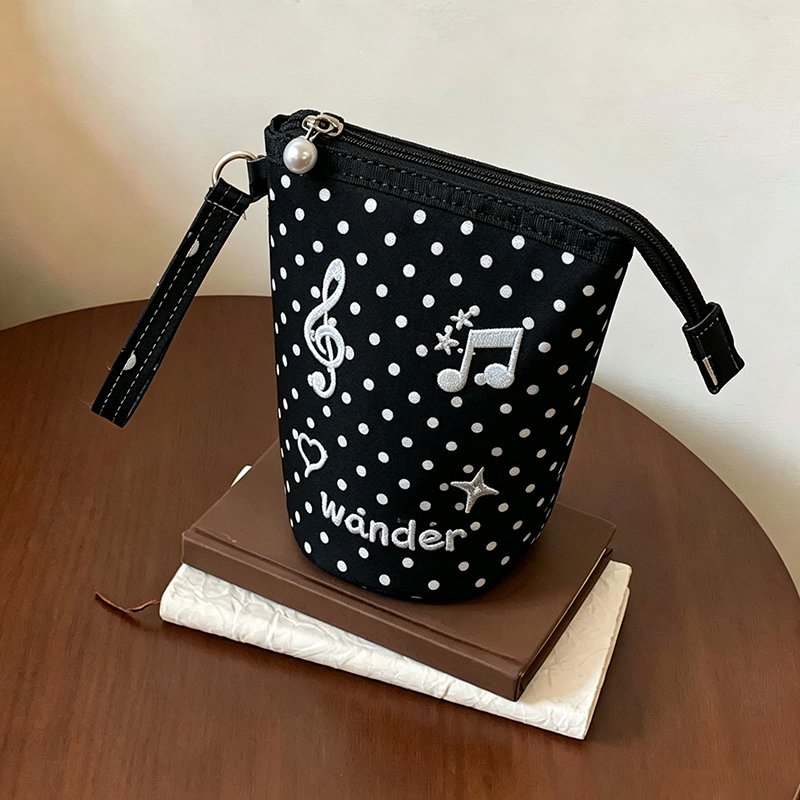 Kawaii Polka Dot Musiknoten-St – Pencil Case Large Bewertung und Preis