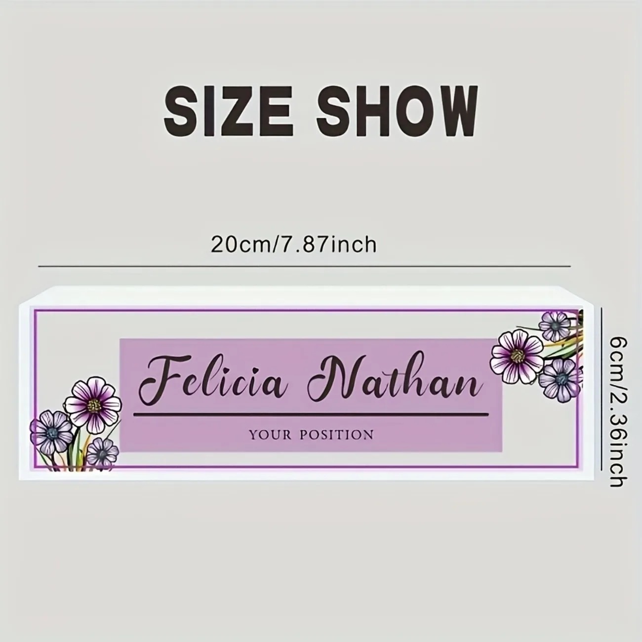 Elegantes rosa-lila florales A – Desk Name Plate Bewertung und Preis